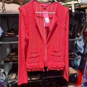Lilly Pulitzer Vibrant Coral Pink Blazer